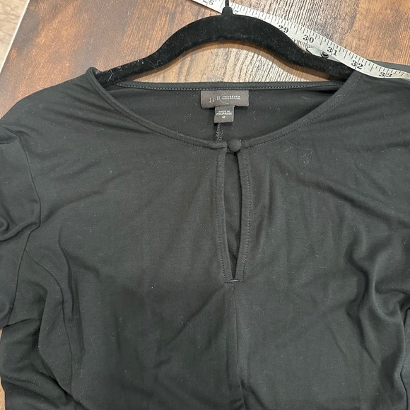 J Jill WearEver Collection Black Keyhole Flutter Sleeve‎ Maxi Dress Size M - Picture 6 of 10